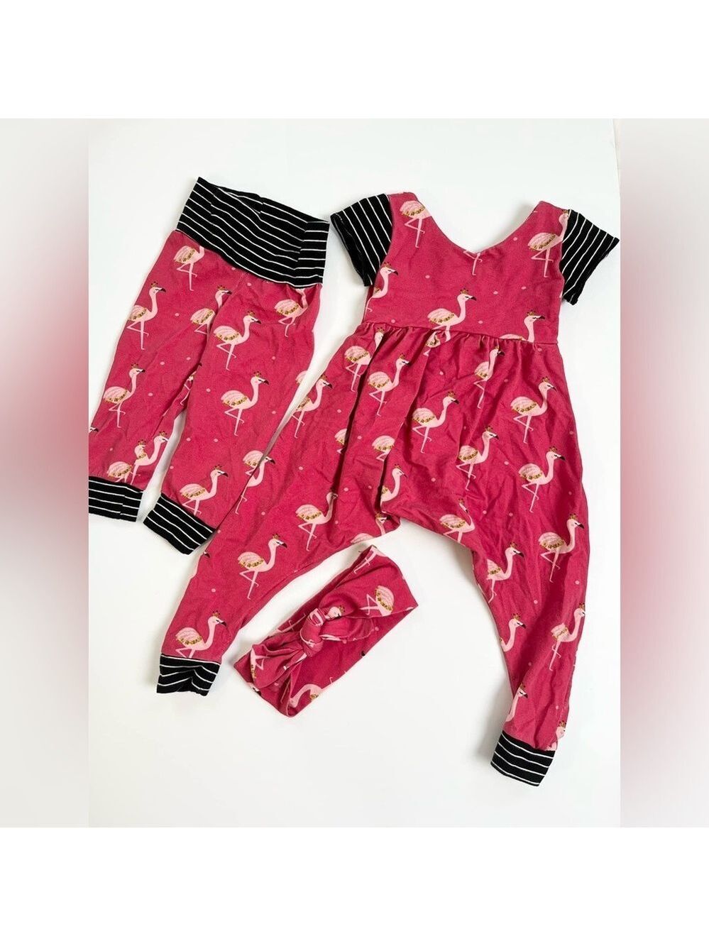 Pink Flamingo Kids Outfit‎ Set/Bundle